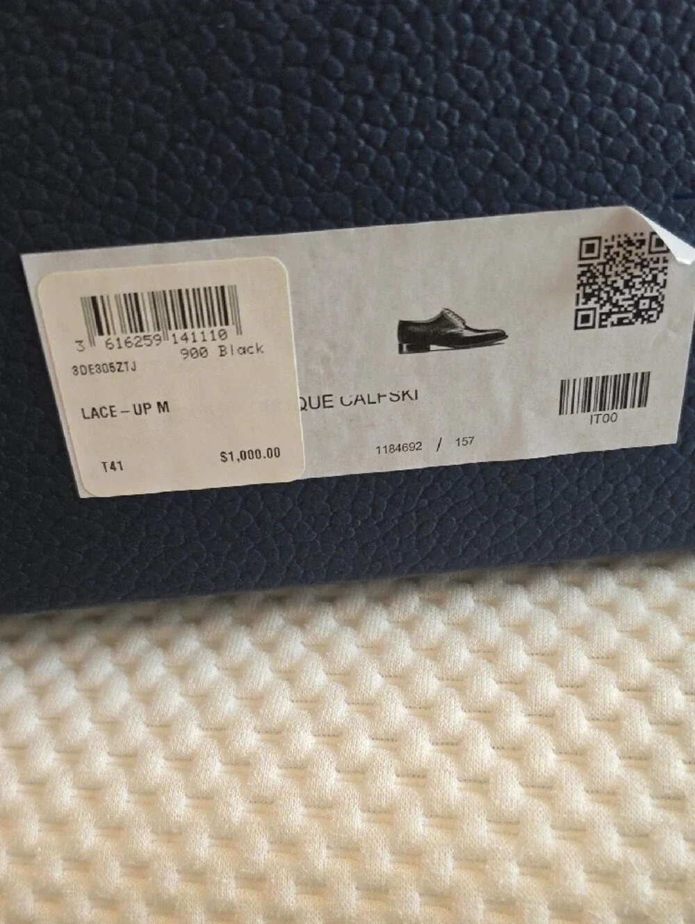 Dior Black Leather Monogram Derby Shoes
